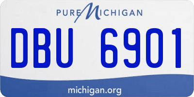 MI license plate DBU6901