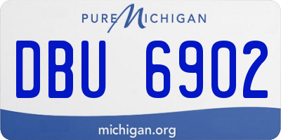 MI license plate DBU6902