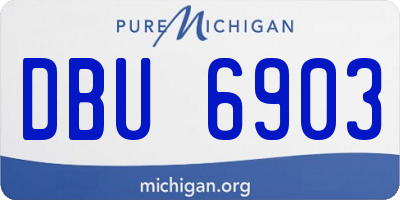 MI license plate DBU6903