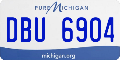 MI license plate DBU6904