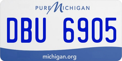 MI license plate DBU6905