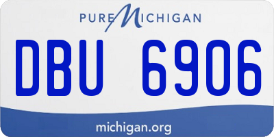 MI license plate DBU6906