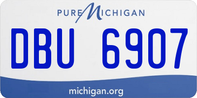MI license plate DBU6907