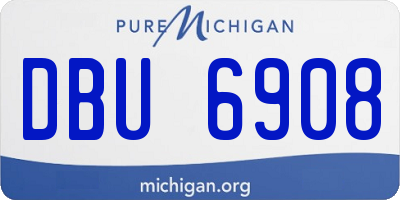 MI license plate DBU6908