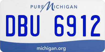 MI license plate DBU6912