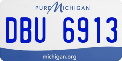 MI license plate DBU6913