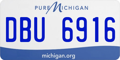 MI license plate DBU6916