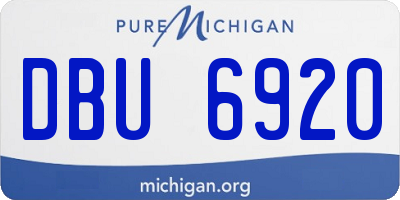 MI license plate DBU6920