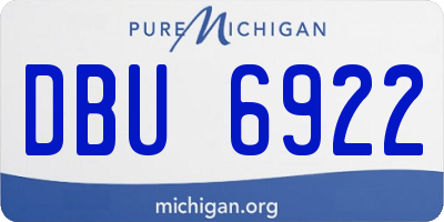 MI license plate DBU6922