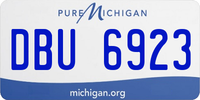 MI license plate DBU6923