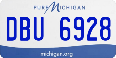 MI license plate DBU6928