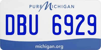 MI license plate DBU6929
