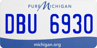 MI license plate DBU6930