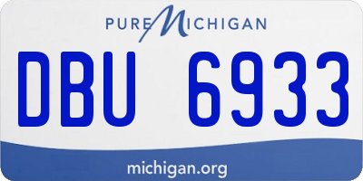 MI license plate DBU6933