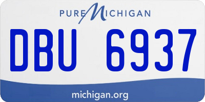 MI license plate DBU6937