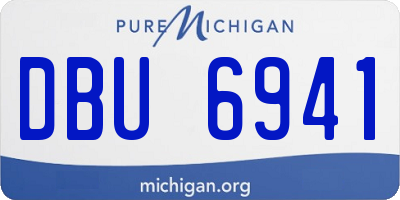 MI license plate DBU6941