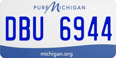 MI license plate DBU6944