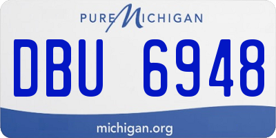 MI license plate DBU6948