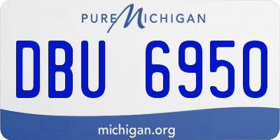 MI license plate DBU6950