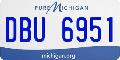 MI license plate DBU6951