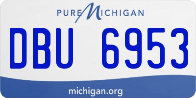 MI license plate DBU6953