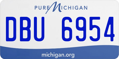 MI license plate DBU6954