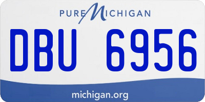 MI license plate DBU6956
