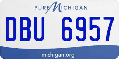 MI license plate DBU6957