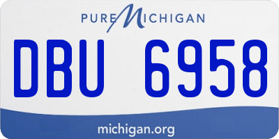 MI license plate DBU6958