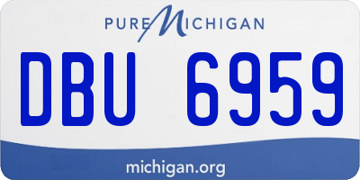 MI license plate DBU6959