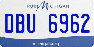 MI license plate DBU6962