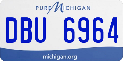MI license plate DBU6964