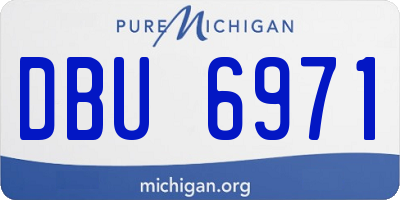 MI license plate DBU6971