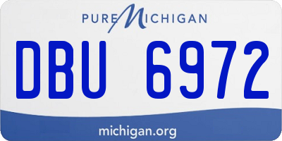 MI license plate DBU6972