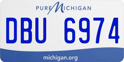 MI license plate DBU6974