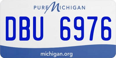MI license plate DBU6976