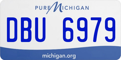 MI license plate DBU6979