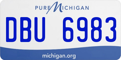 MI license plate DBU6983
