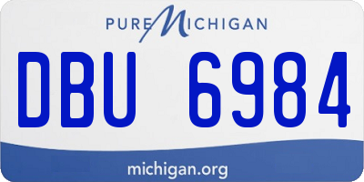 MI license plate DBU6984