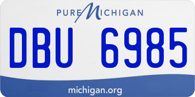 MI license plate DBU6985