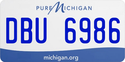 MI license plate DBU6986