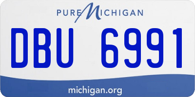 MI license plate DBU6991