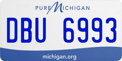 MI license plate DBU6993