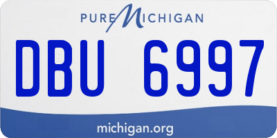 MI license plate DBU6997