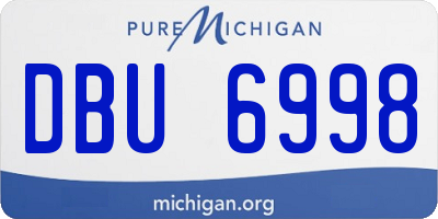 MI license plate DBU6998