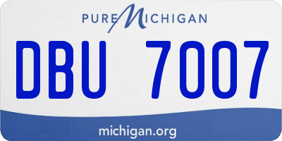 MI license plate DBU7007