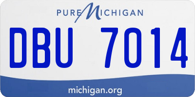 MI license plate DBU7014