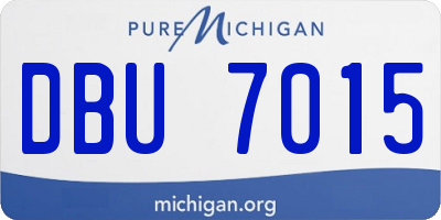 MI license plate DBU7015