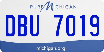 MI license plate DBU7019