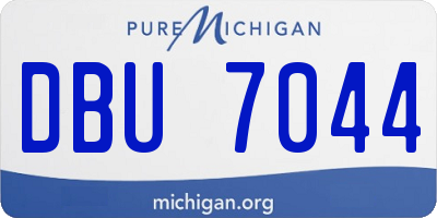 MI license plate DBU7044